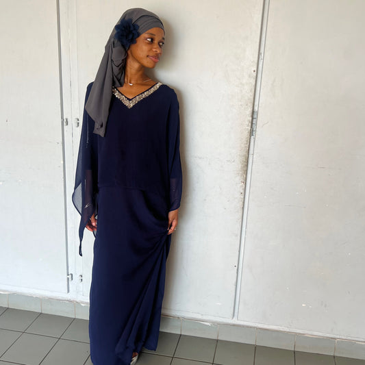 Hijab Soie de Médine - Gris Foncé